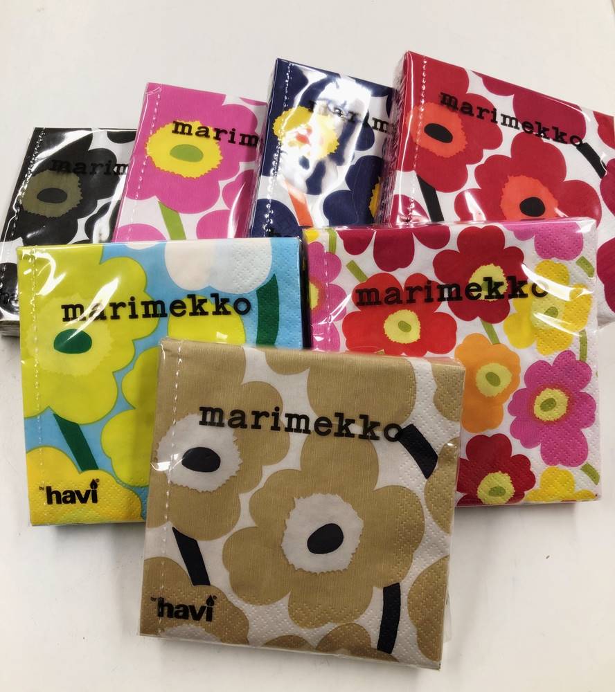 小〘346〙デザイン不明　ペーパーナプキン　marimekko マリメッコをお手軽に楽しめるペーパーナプキン。北欧雑貨店ノルディス